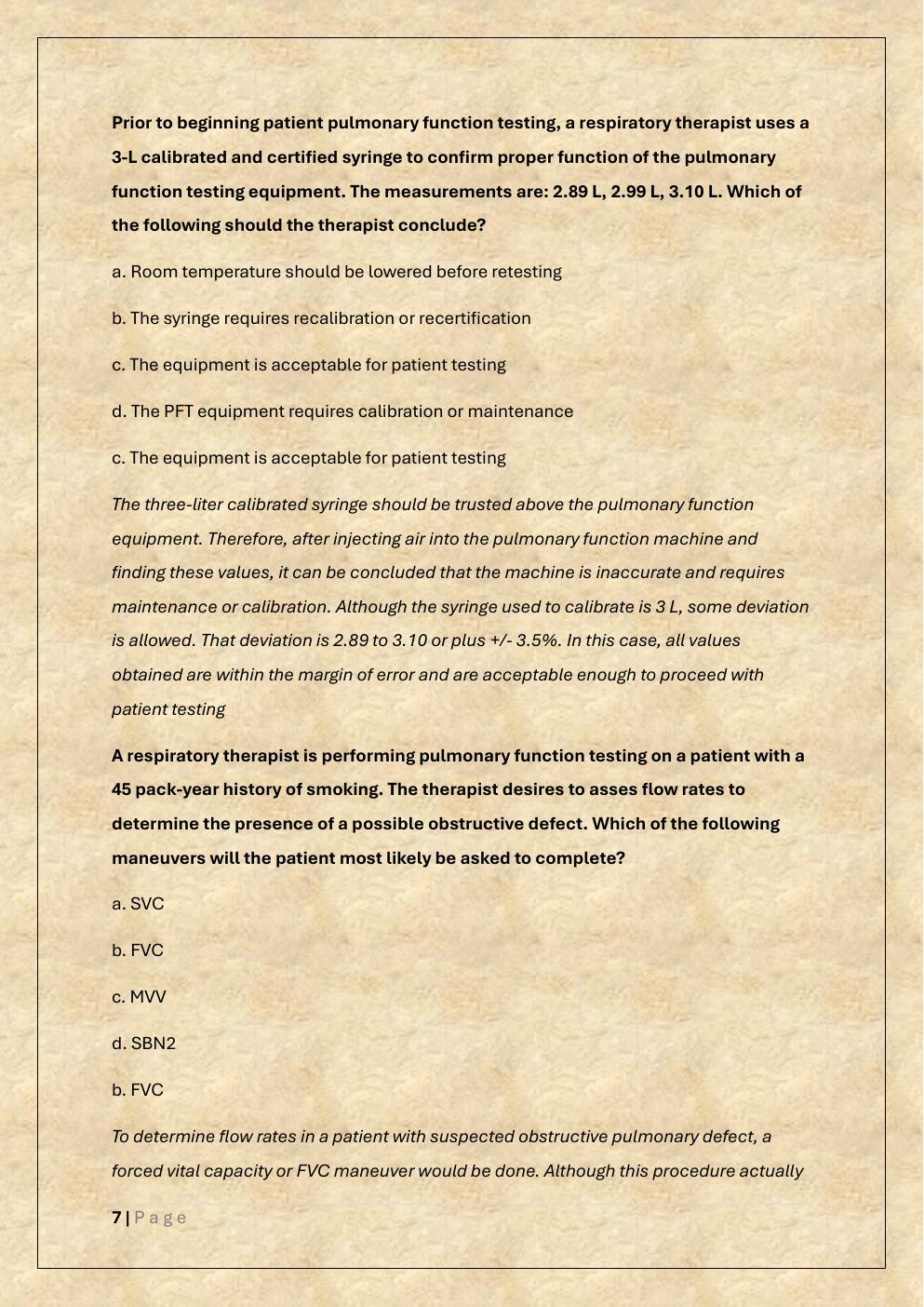 Preview page 7 of PFT-PULMONARY FUNTIONAL EXAM/PFT  EXAM