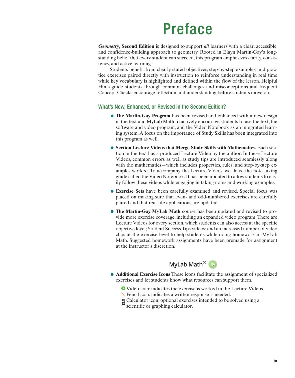 Preview page 10 of Geometry 2nd Edition By Elayn Martin-Gay