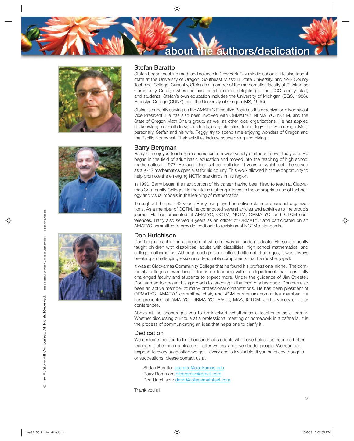 Preview page 6 of Hutchison's Beginning Algebra 8th Edition By Hutchison