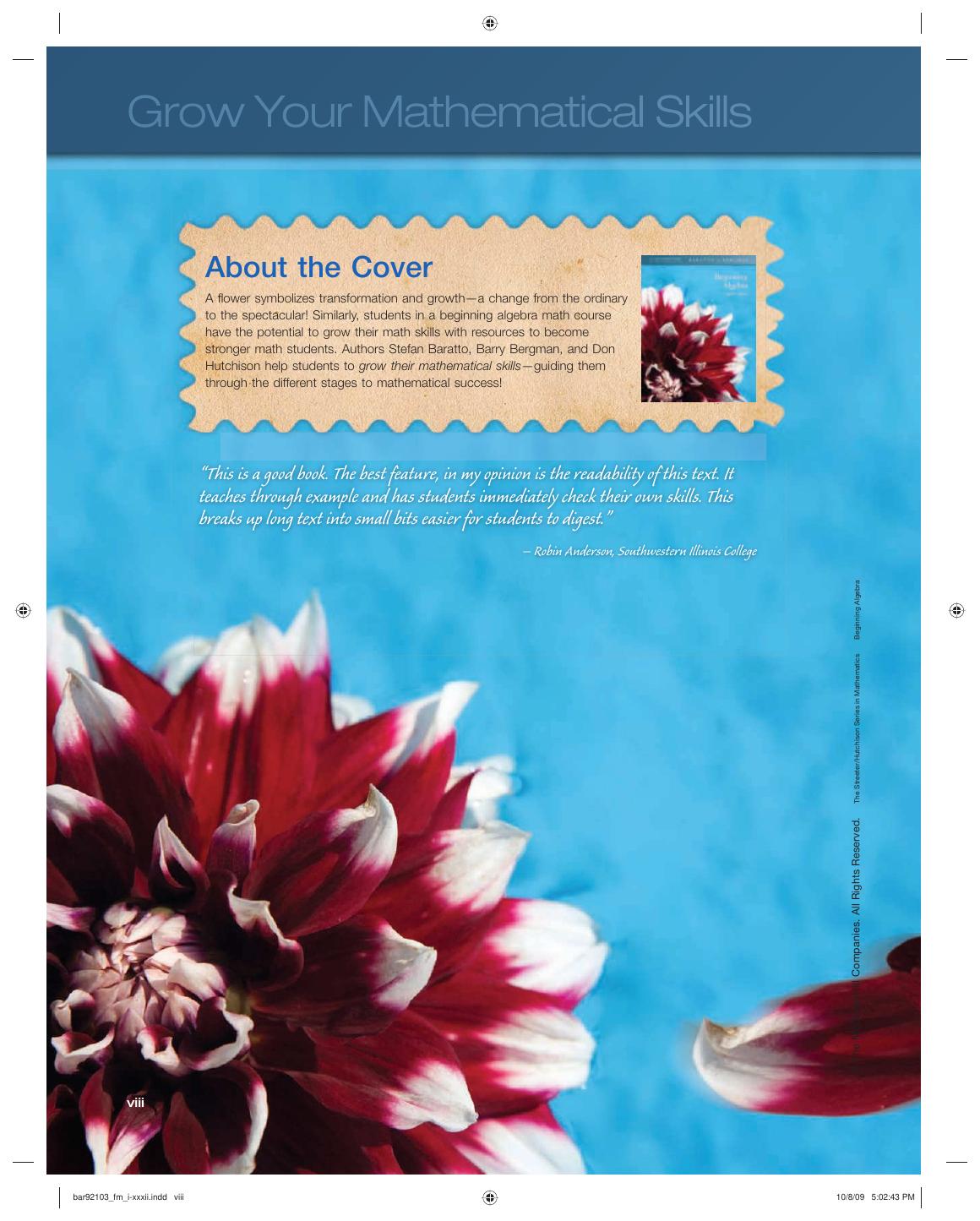 Preview page 9 of Hutchison's Beginning Algebra 8th Edition By Hutchison