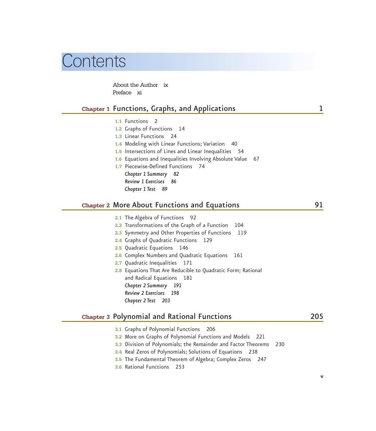 Preview page 6 of Precalculus Building Concepts and Connections By Revathi Narasimhan