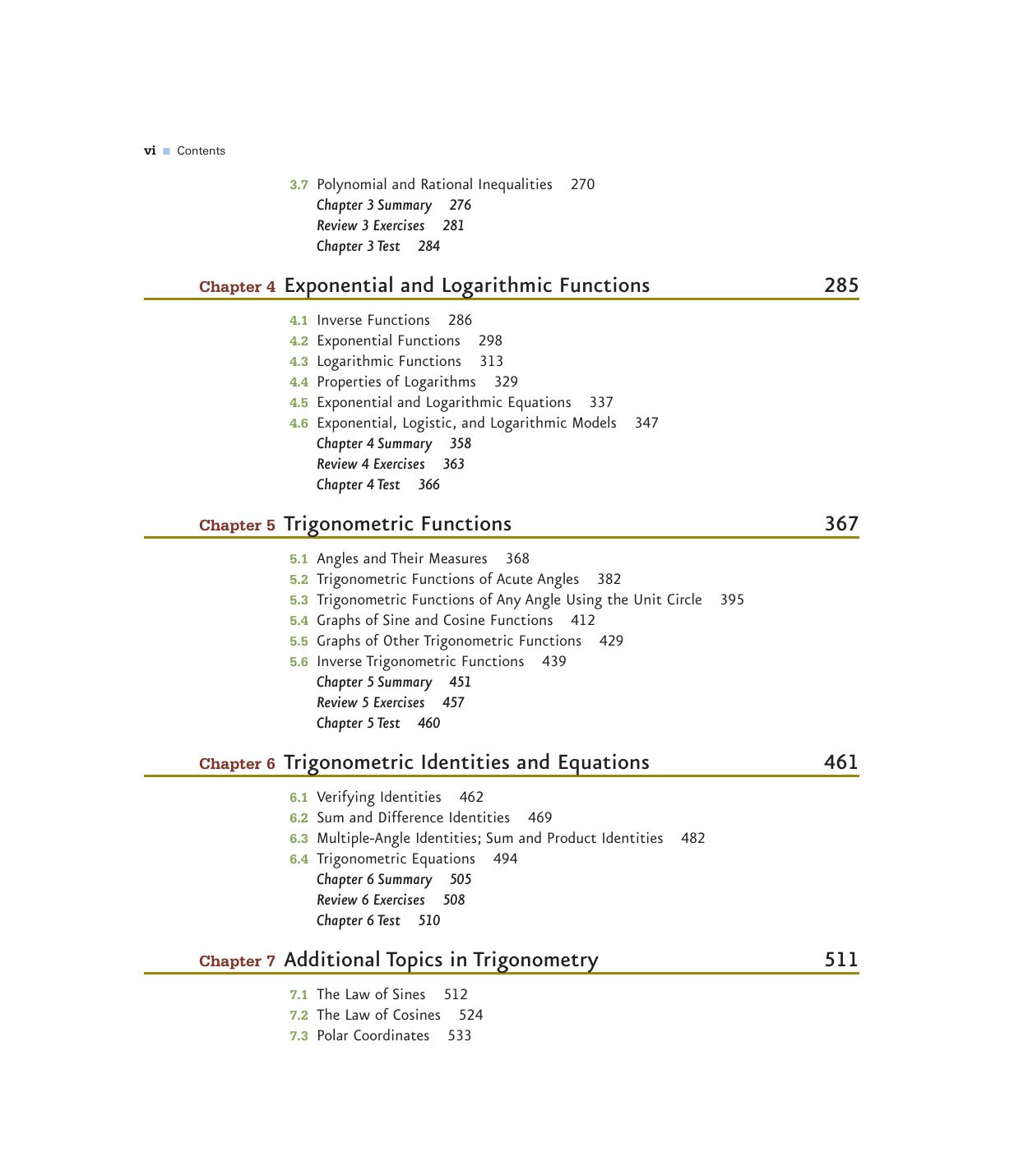 Preview page 7 of Precalculus Building Concepts and Connections By Revathi Narasimhan
