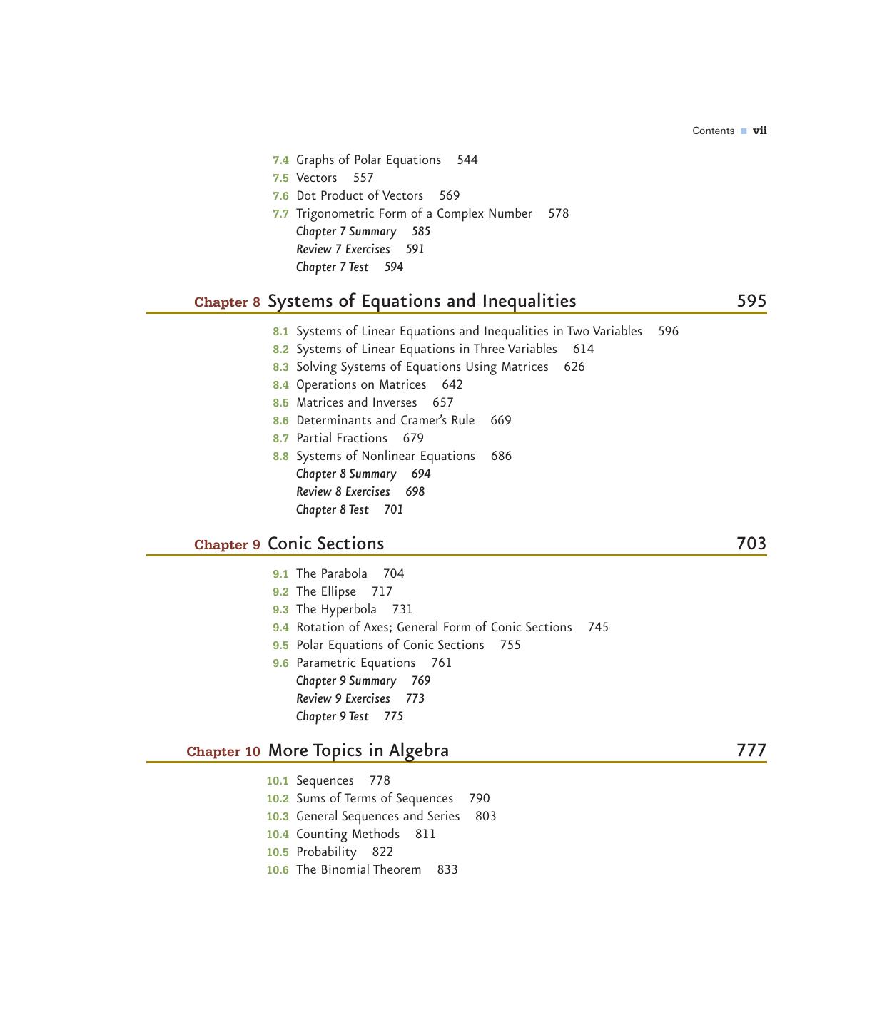 Preview page 8 of Precalculus Building Concepts and Connections By Revathi Narasimhan