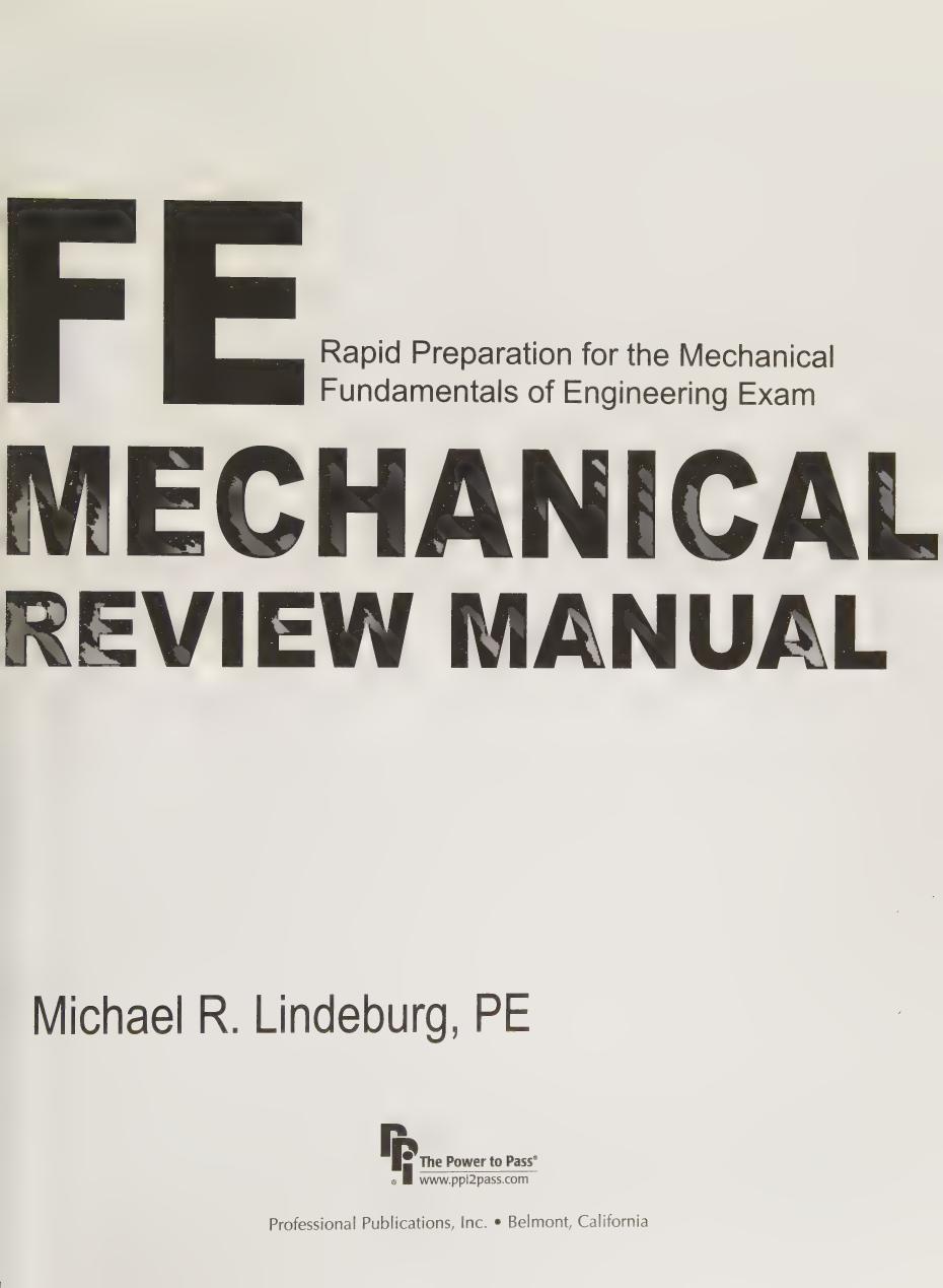Preview page 3 of FE Mechanical Practice Problems 1st Edition By Michael R. Lindeburg