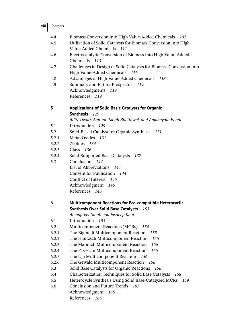 Preview page 8 of Solid Base Catalysts Synthesis Characterization and Applications 1st Edition By Ravi Tomar, K. K. Pant, Ramesh Chandra I