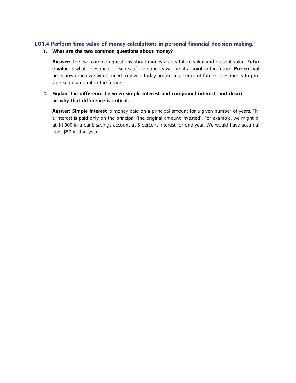 Preview page 7 of SOLUTION MANUAL Personal Finance, 14th Edition By E. Thomas Garman, Chapter 1 - 17