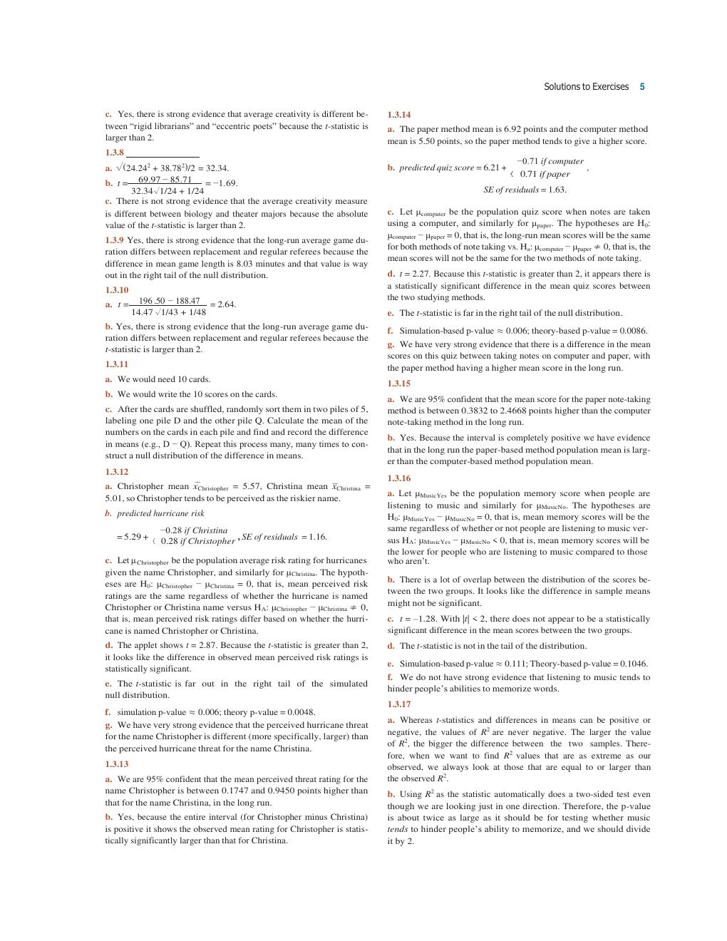Preview page 3 of Solution Manual for Intermediate Statistical Investigations 1th Edition By Nathan Tintle, Beth L. Chance, Karen McGaughe