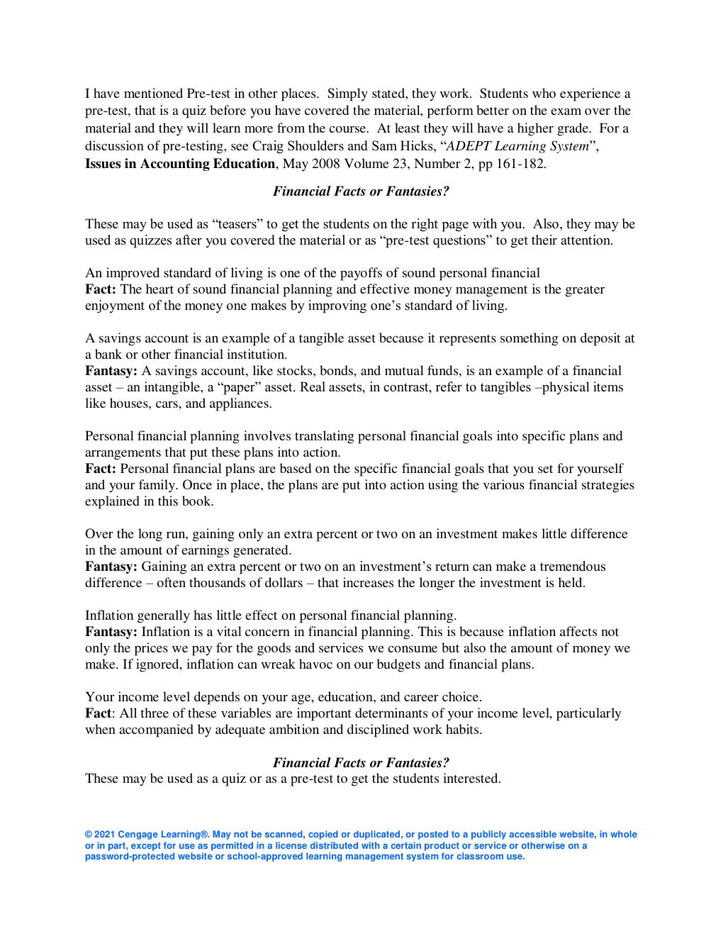 Preview page 4 of SOLUTION MANUAL FOR  Personal Financial Planning 15th Edition by Randy  Billingsley, Lawrence J. Gitman, Michael D. Joeh