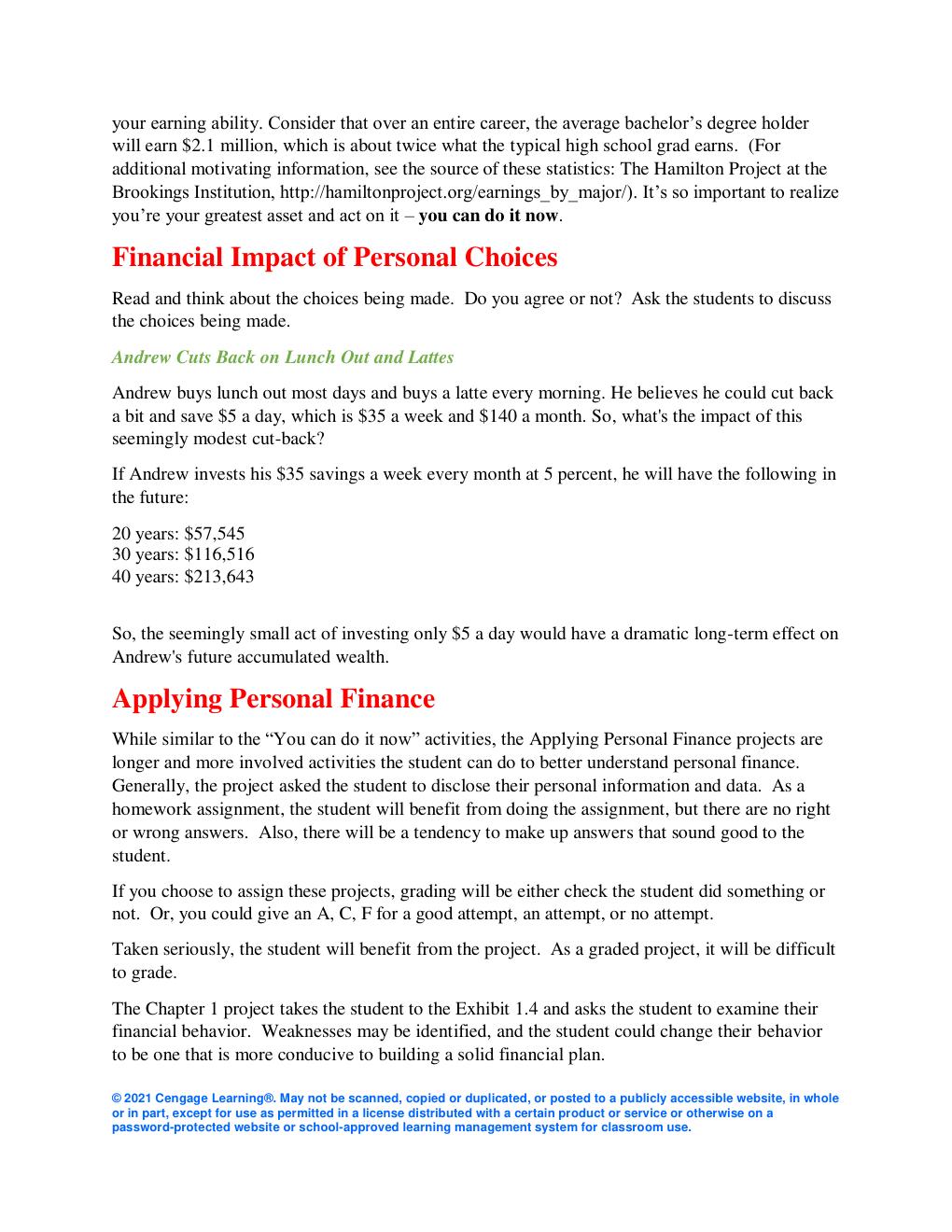 Preview page 6 of SOLUTION MANUAL FOR  Personal Financial Planning 15th Edition by Randy  Billingsley, Lawrence J. Gitman, Michael D. Joeh