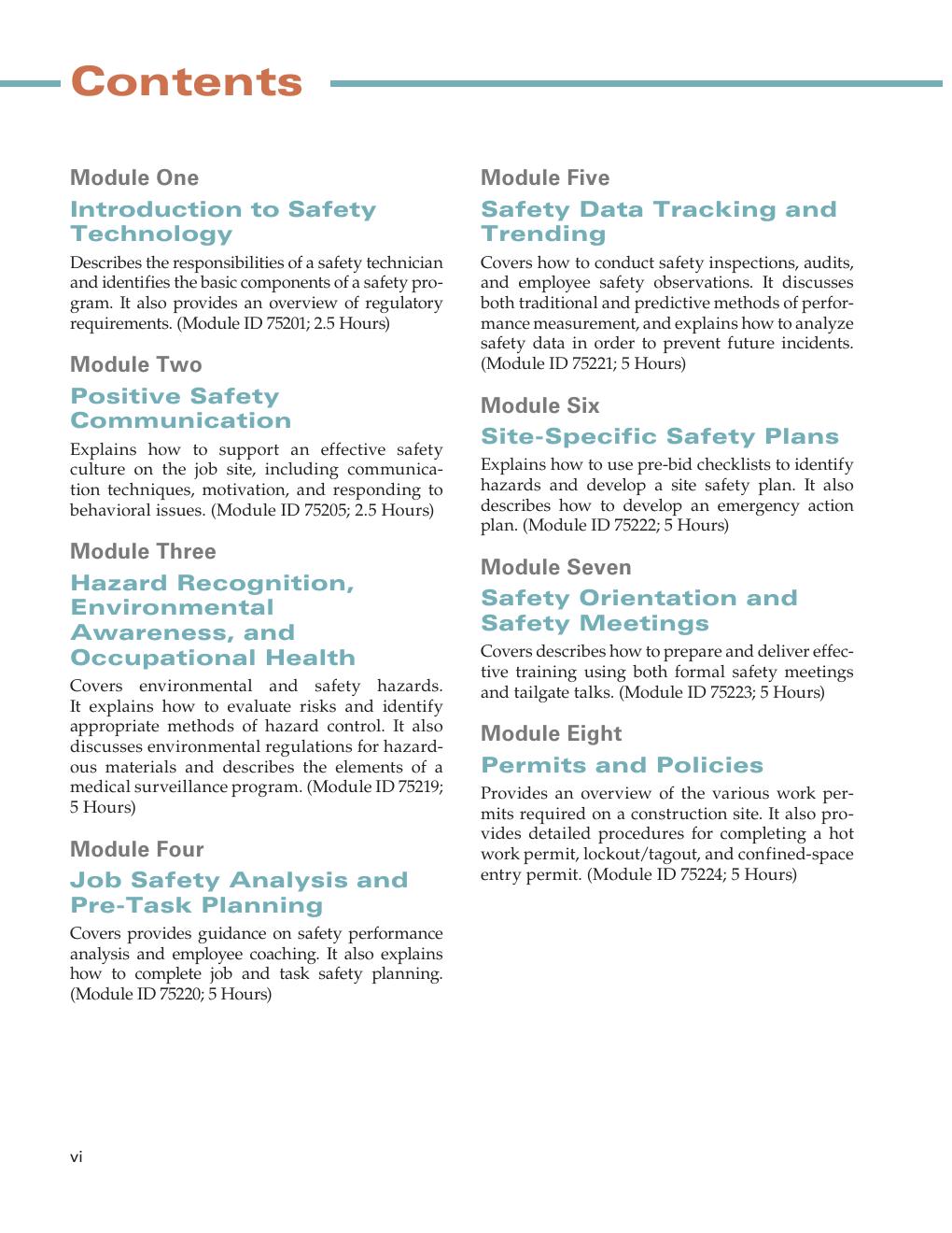 Preview page 9 of Safety Technology Trainee Guide 2nd Edition By NCCER eBook PDF