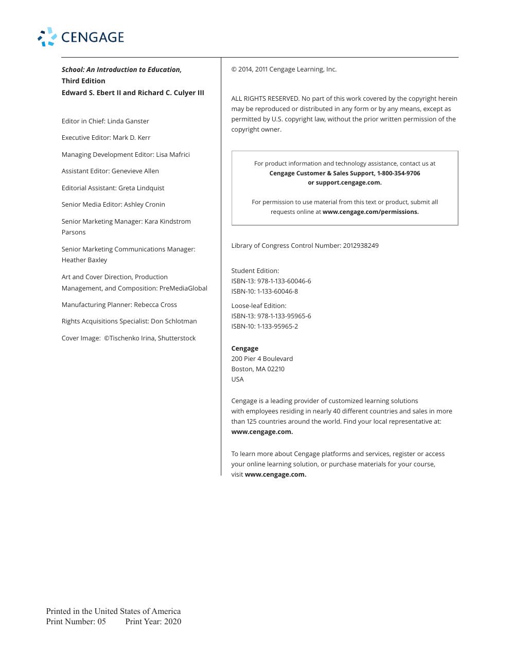 Preview page 5 of School An Introduction to Education 3rd Edition By Edward Ebert, Richard Culyer eBook PDF