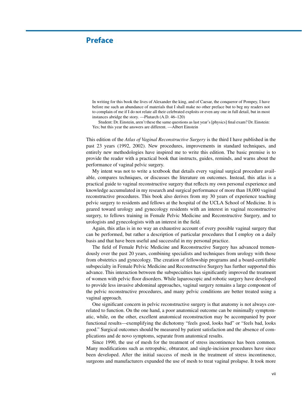 Preview page 8 of Atlas of Vaginal Reconstructive Surgery 1st Edition by Schlomo Raz