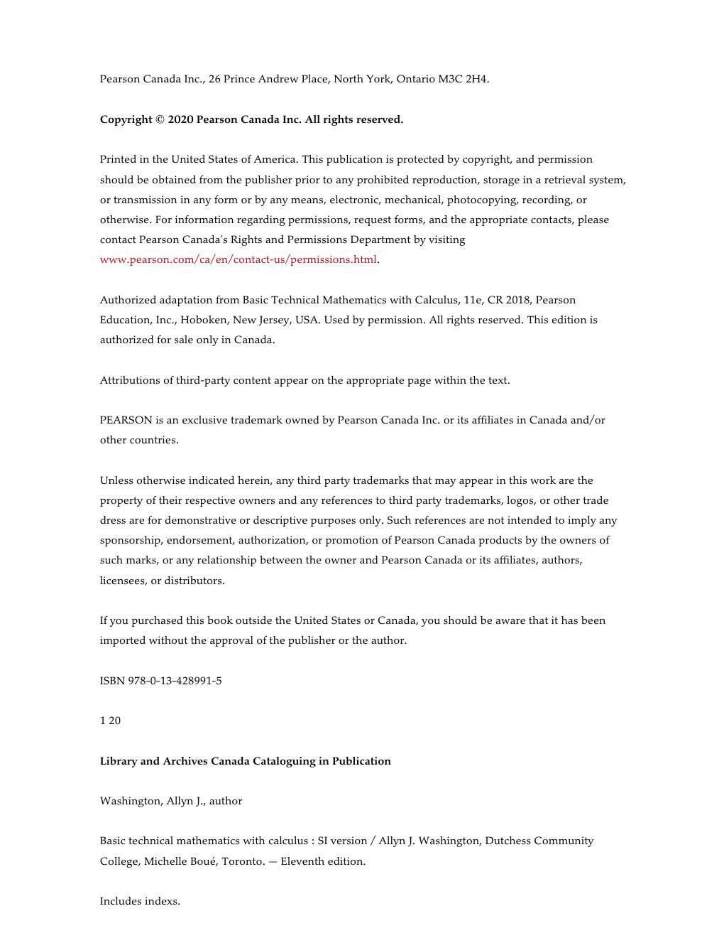 Preview page 4 of Basic Technical Mathematics with Calculus, SI Versihington & Richard Evans & Elizabeth Fabbroni Martin