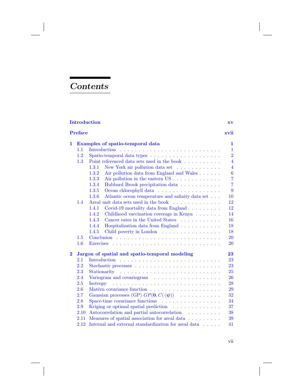 Preview page 8 of Bayesian Modeling of Spatio-Temporal Data with R (Chapman & Hall/CRC Interdisciplinary Statistics) by Sujit Sahu