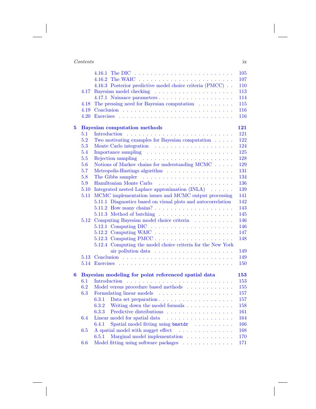 Preview page 10 of Bayesian Modeling of Spatio-Temporal Data with R (Chapman & Hall/CRC Interdisciplinary Statistics) by Sujit Sahu