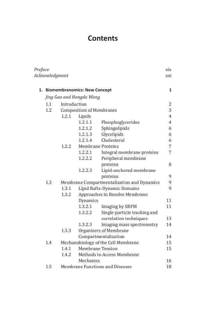 Preview page 6 of E book Biomembranomics Structure, Techniques, and Applications 1st by Hongda Wang