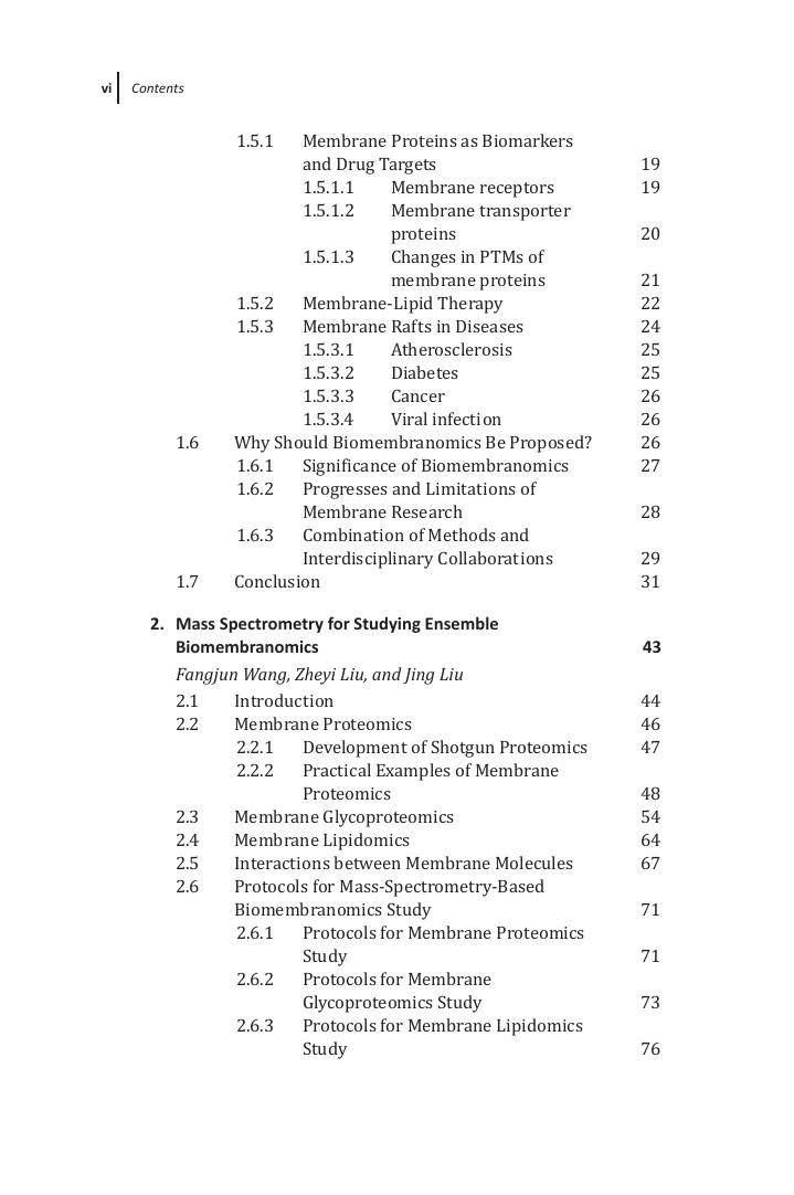 Preview page 7 of E book Biomembranomics Structure, Techniques, and Applications 1st by Hongda Wang