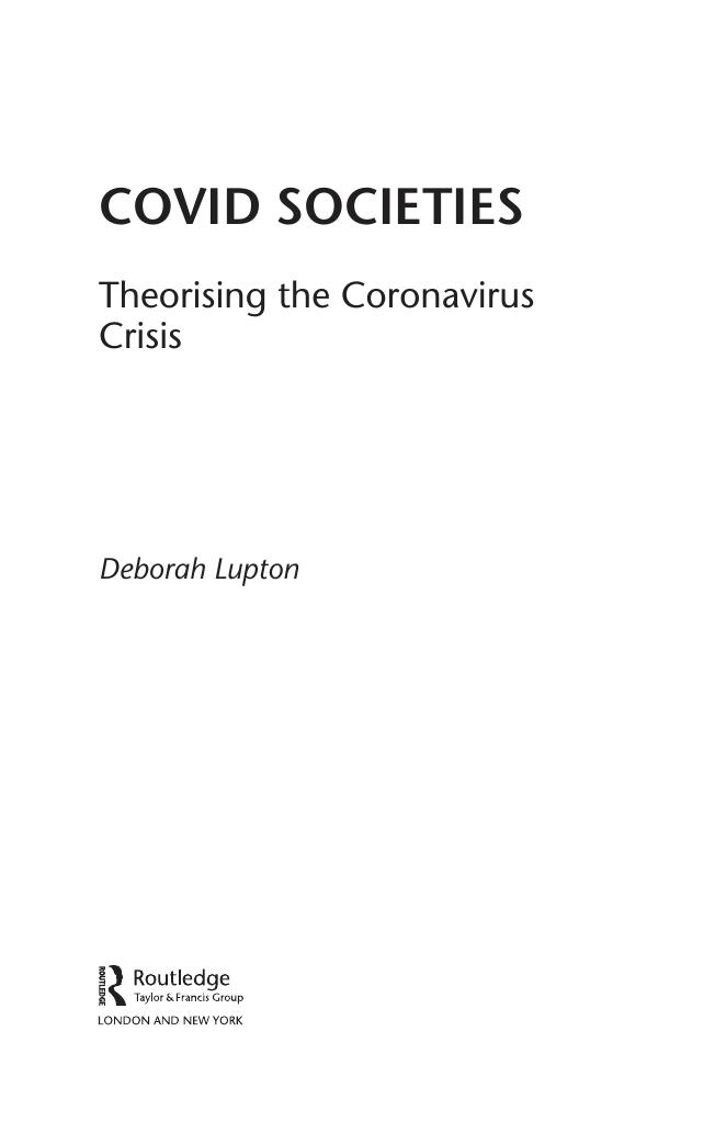 Preview page 4 of E BOOK COVID Societies 1st Edition by Deborah Lupton
