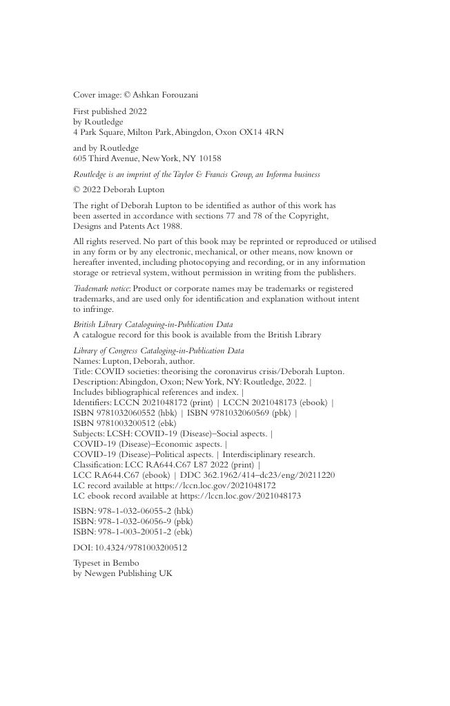 Preview page 5 of E BOOK COVID Societies 1st Edition by Deborah Lupton