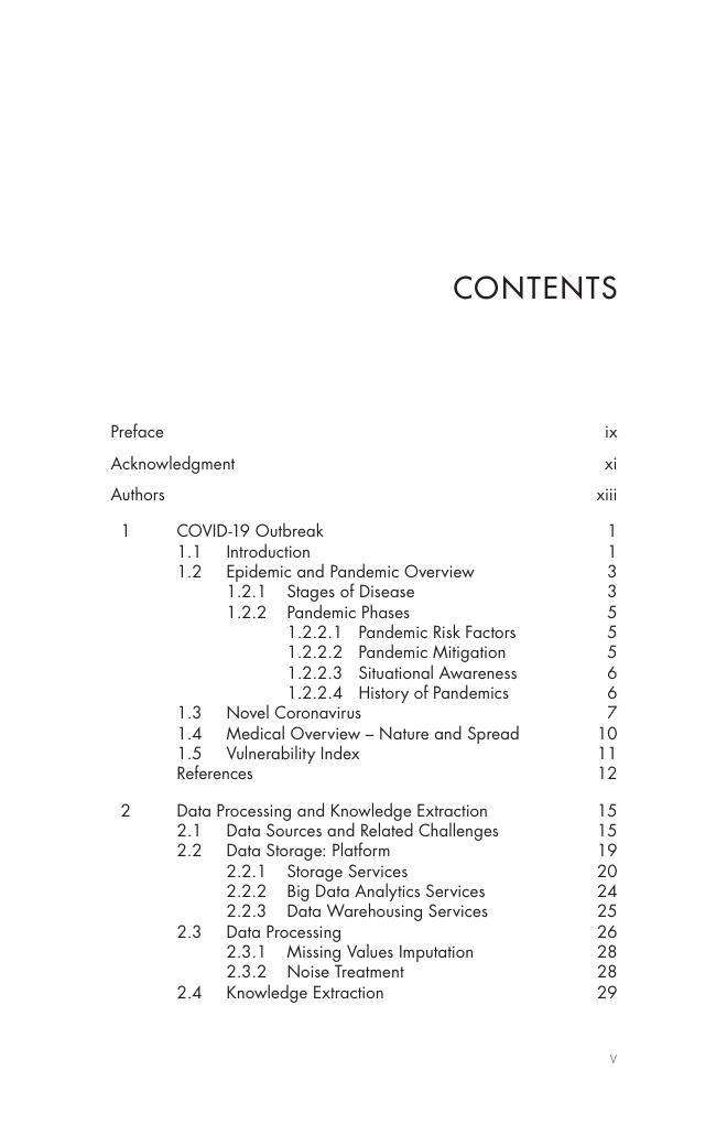 Preview page 6 of Data Analytics for Pandemics: A COVID-19 Case Study 1st Edition by Gitanjali Rahul Shinde, Asmita Balasaheb Kalamkar , P
