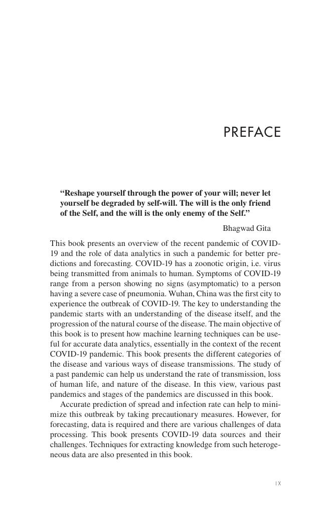 Preview page 10 of Data Analytics for Pandemics: A COVID-19 Case Study 1st Edition by Gitanjali Rahul Shinde, Asmita Balasaheb Kalamkar , P