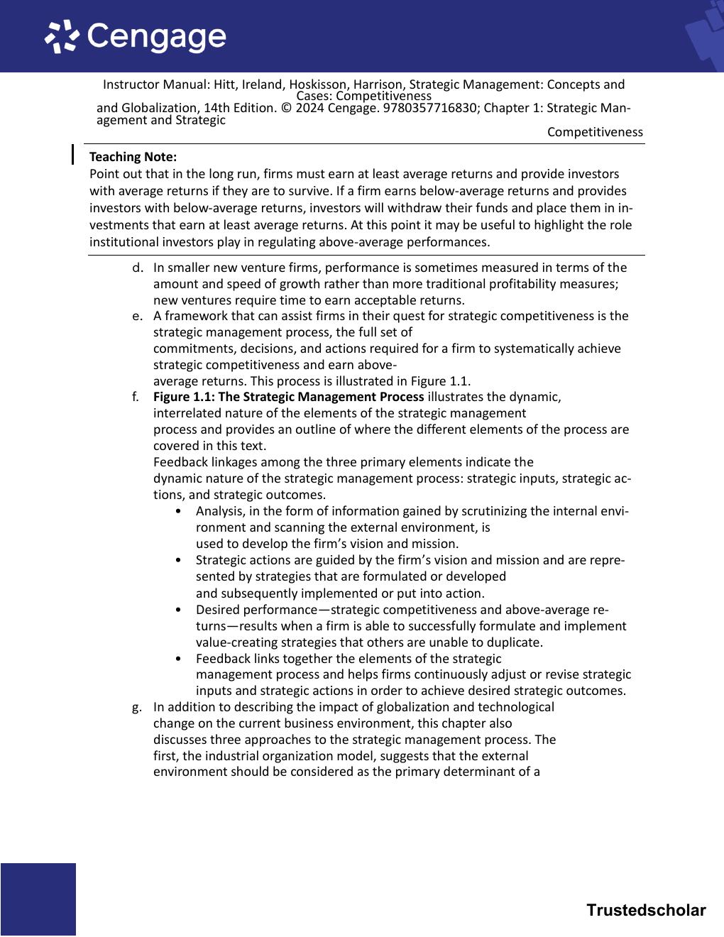 Preview page 7 of Instructor Manual — Strategic Management: Concepts and Cases: Competitiveness and Globalization, 14th Edition (Michael A