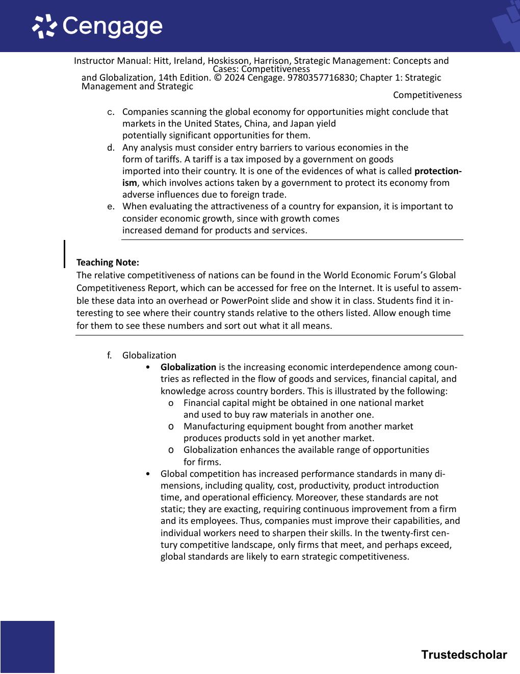Preview page 9 of Instructor Manual — Strategic Management: Concepts and Cases: Competitiveness and Globalization, 14th Edition (Michael A