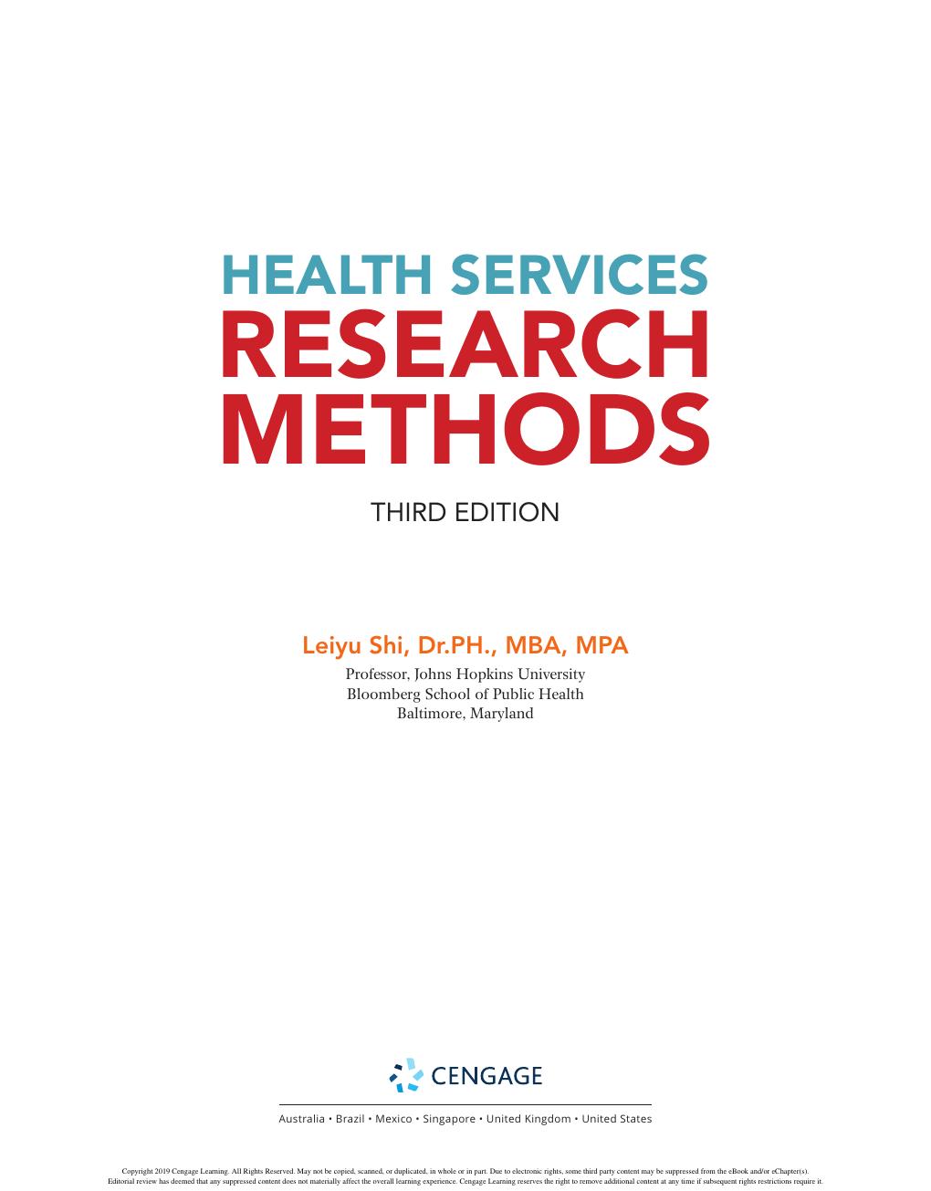 Preview page 2 of Health Services Research Methods 3rd Edition By Leiyu Shi