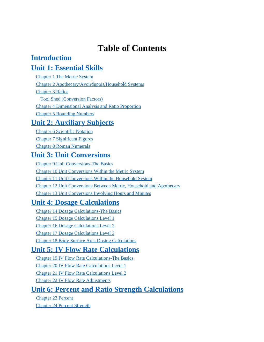 Preview page 4 of Pharmacy Calculations for Pharmacy Technicians Master Calculations The Safe & Easy Way Without Formulas 1st Edition By B