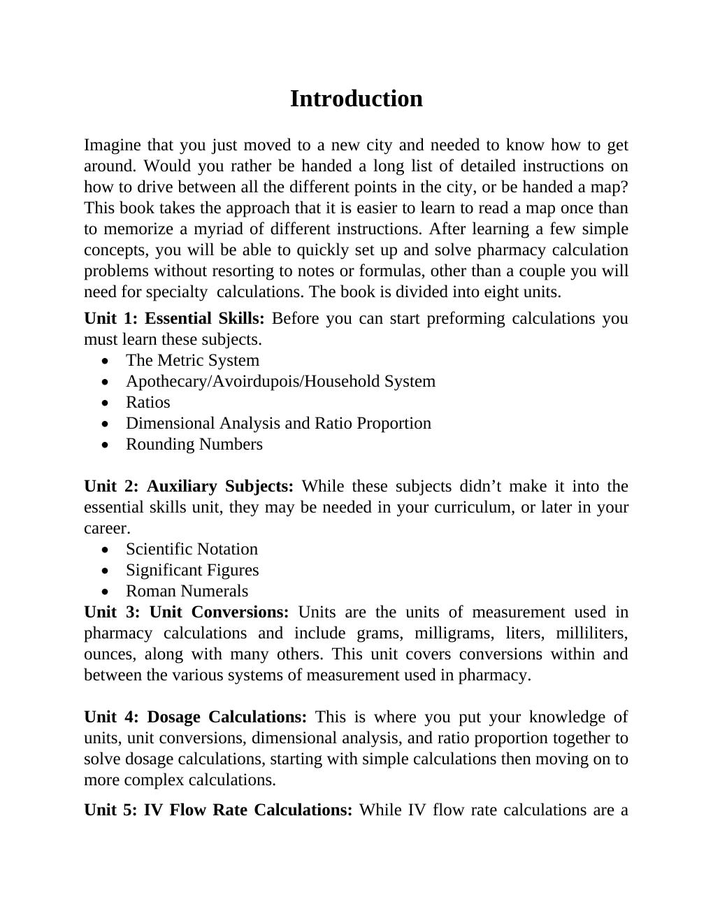 Preview page 7 of Pharmacy Calculations for Pharmacy Technicians Master Calculations The Safe & Easy Way Without Formulas 1st Edition By B