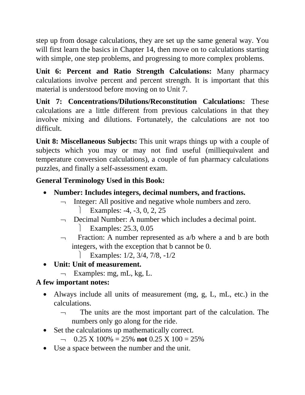 Preview page 8 of Pharmacy Calculations for Pharmacy Technicians Master Calculations The Safe & Easy Way Without Formulas 1st Edition By B