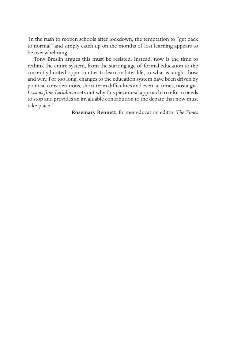 Preview page 5 of E BOOK Lessons from Lockdown 1st Edition by Tony Breslin