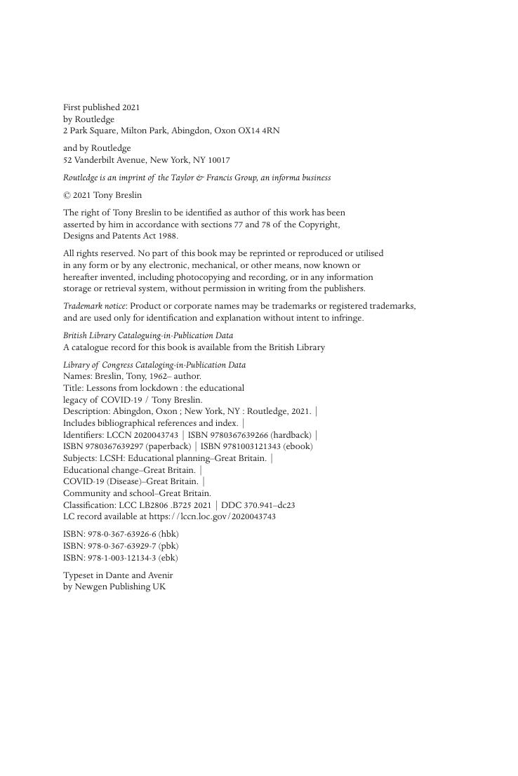 Preview page 9 of E BOOK Lessons from Lockdown 1st Edition by Tony Breslin