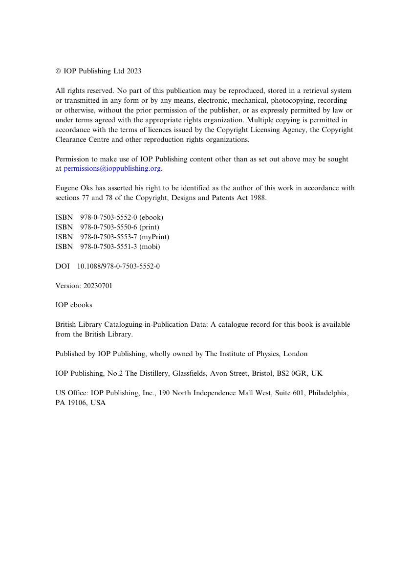 Preview page 5 of E book Nonlinear Phenomena in the Radiation from Plasmas by Eugene Oks
