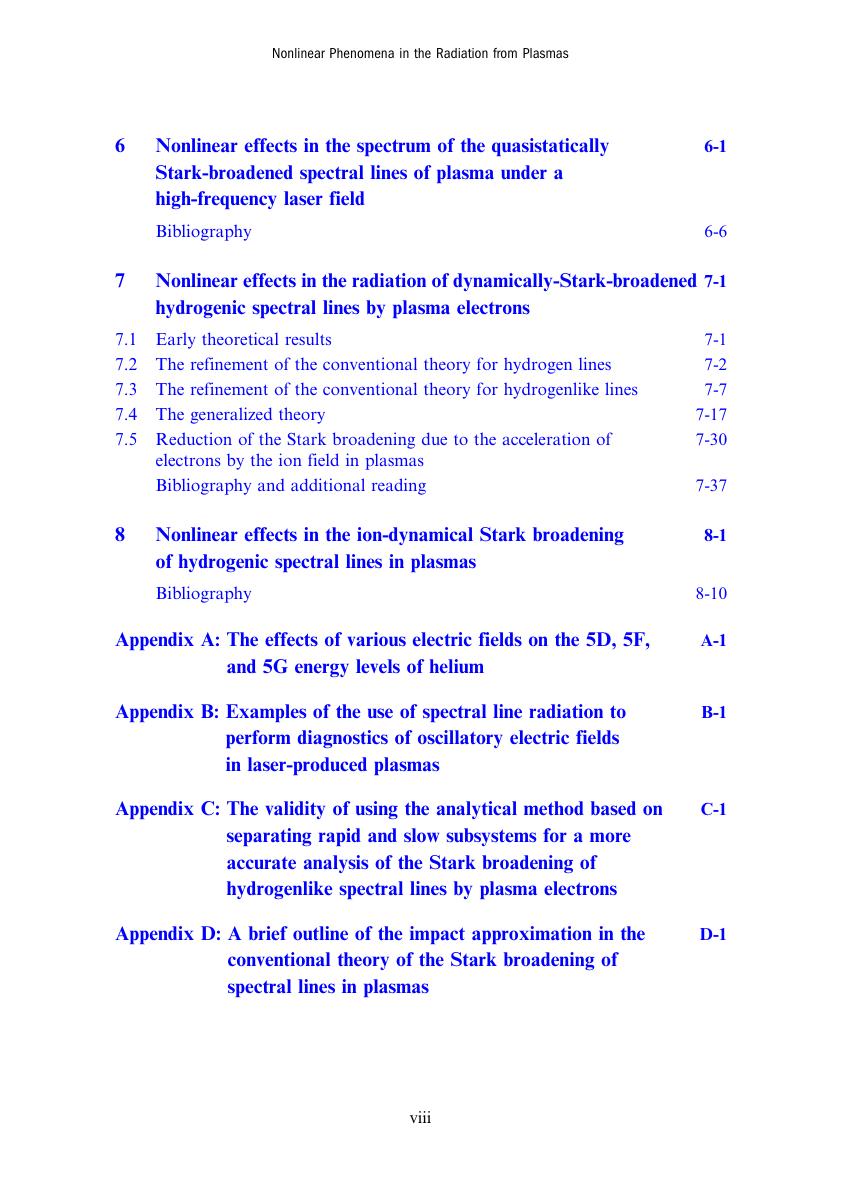 Preview page 9 of E book Nonlinear Phenomena in the Radiation from Plasmas by Eugene Oks