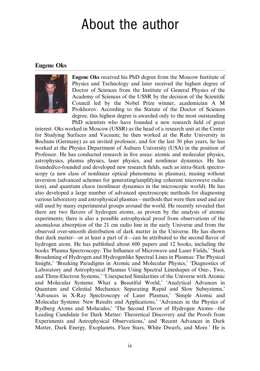 Preview page 10 of E book Nonlinear Phenomena in the Radiation from Plasmas by Eugene Oks