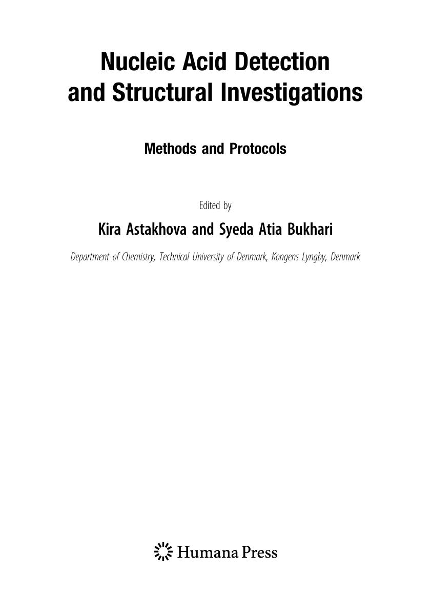 Preview page 4 of E BOOK Nucleic Acid Detection and Structural Investigations Methods and Protocols (Methods in Molecular Biology, 2063) 1