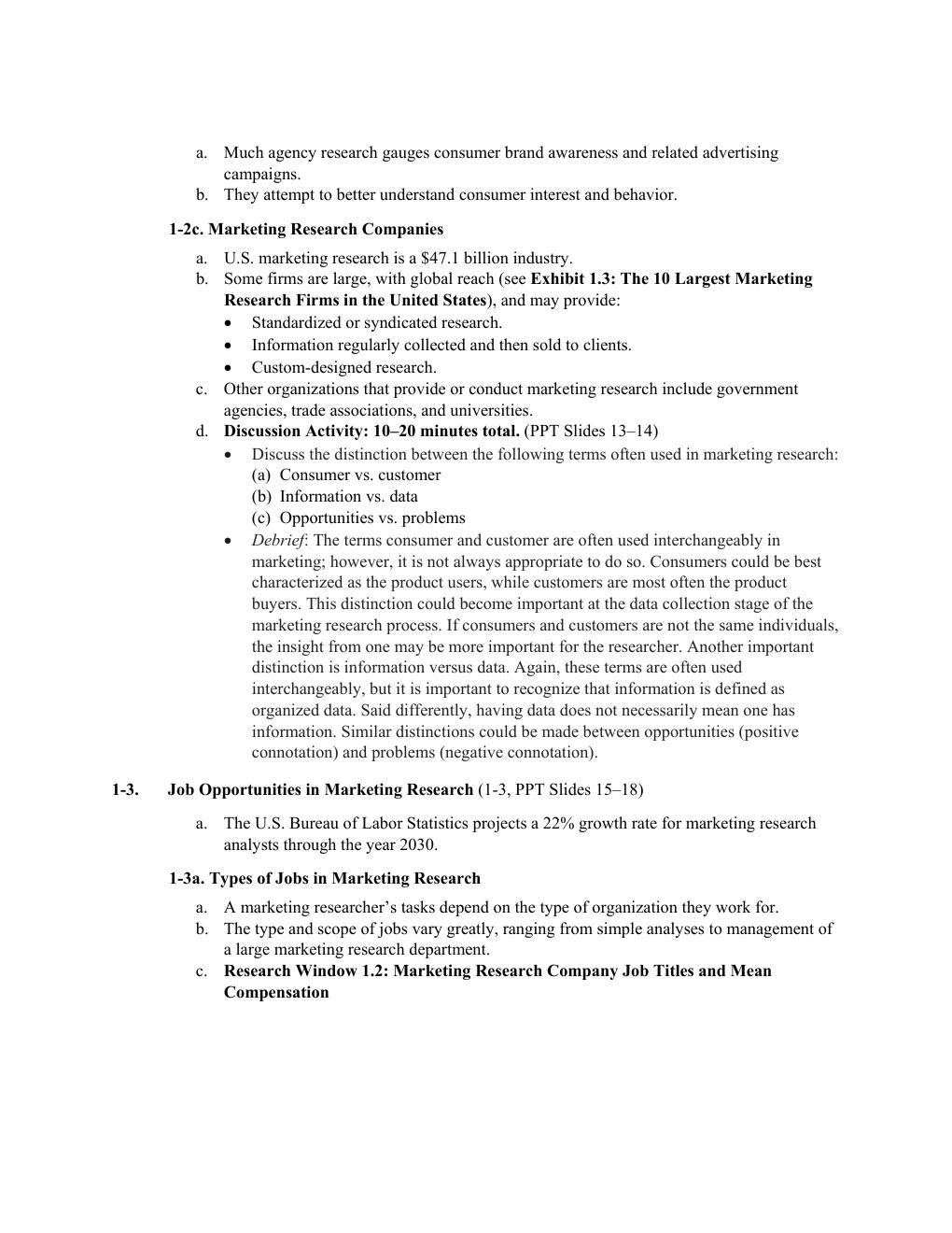 Preview page 7 of Solution Manual For Basic Marketing Research  10th Edition by Tom J. Brown All Chapters 1- 20