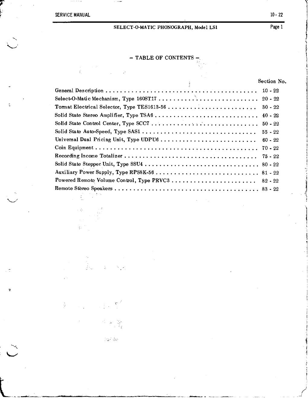 Preview page 3 of Seeburg - LS1 - LS2 - Phonograph - Service Workshop Manual