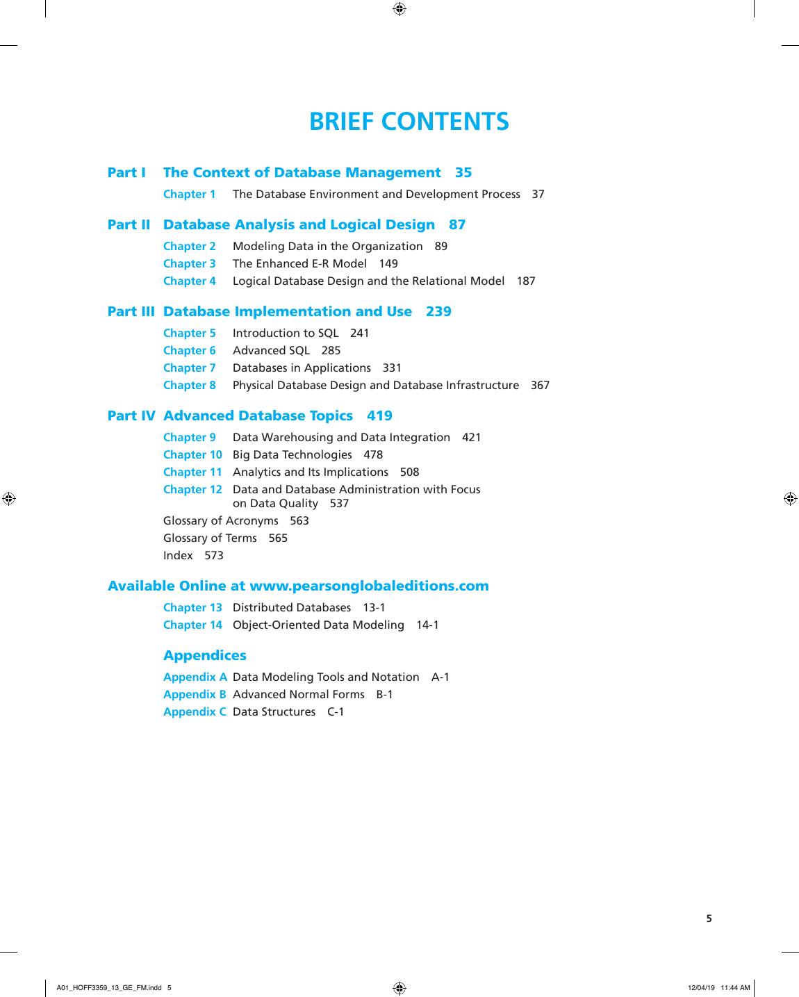 Preview page 6 of Modern Database Management, (Global Edition) 13th Edition By Jeff Hoffer, Ramesh Venkataraman, Heikki Topi