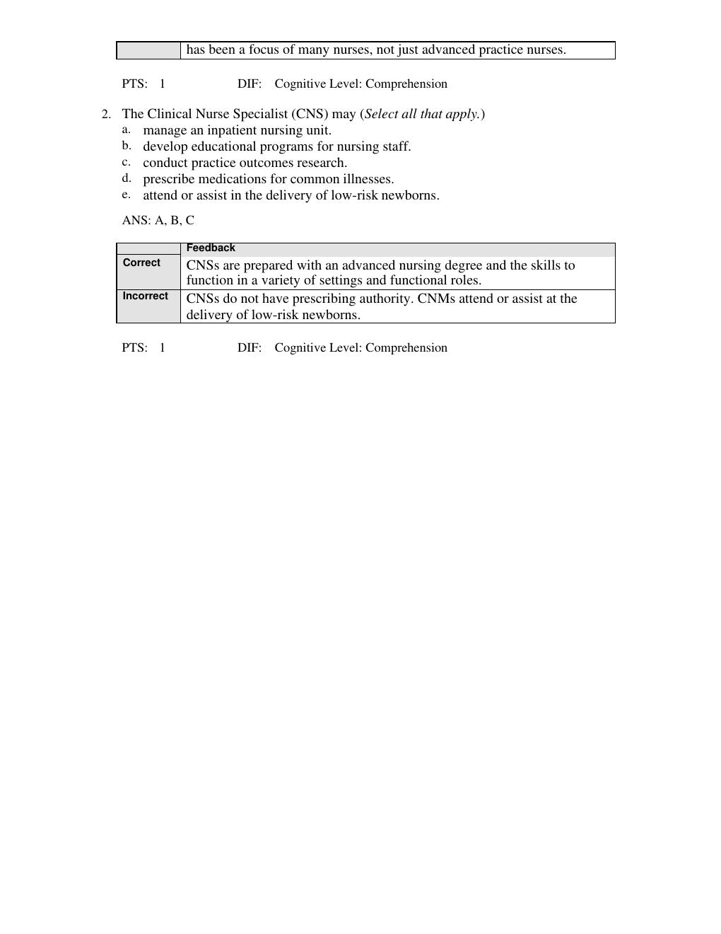 Preview page 10 of Test Bank For Professional Nursing: Concepts & Challenges, 10th Edition  BY  Beth Black