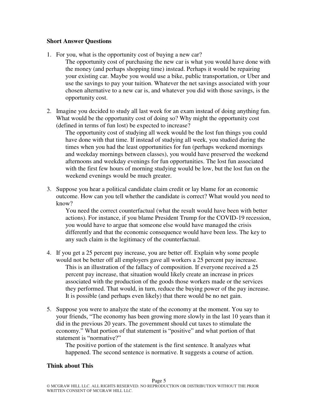 Preview page 5 of Solution Manual for Issues in Economics Today 10th Edition by Robert Guell Chapter 1-47
