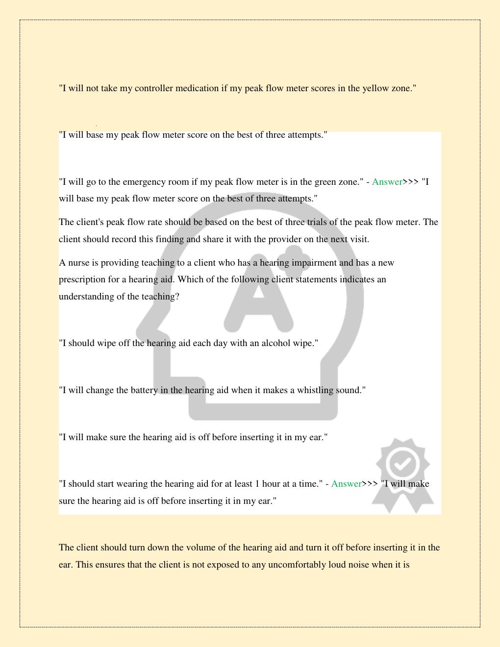 Preview page 3 of ATI NURSING TESTING LEVEL 2 PROCTORED TEST EXAM LATEST 2026/2027 COMPLETE STUDY QUESTIONS WITH VERIFIED CORRECT SOLUTION