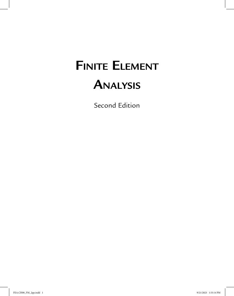 Preview page 2 of Finite Element Analysis A Primer 2nd Edition By Sarhan M. Musa eBook PDF