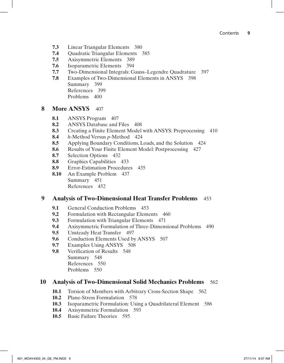 Preview page 10 of Finite Element Analysis: Theory and Application with ANSYS, Global Edition By Saeed Moaveni eBook PDF