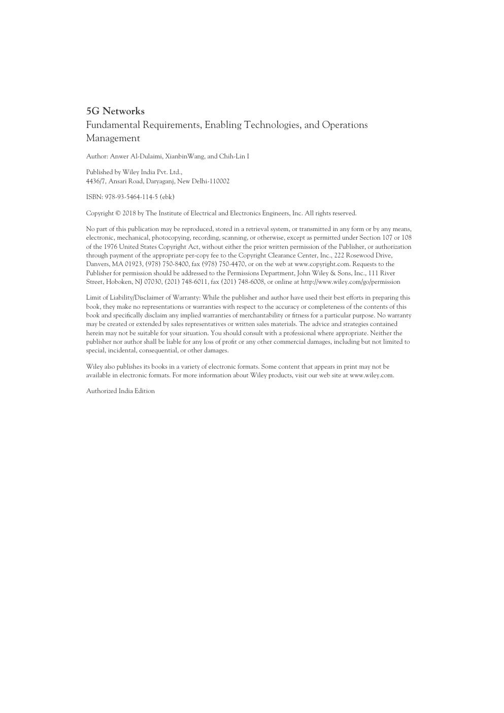 Preview page 6 of 5G Networks Fundamental Requirements, Enabling Technologies, and Operations Management 1st Edition By Anwer Al-Dulaimi,