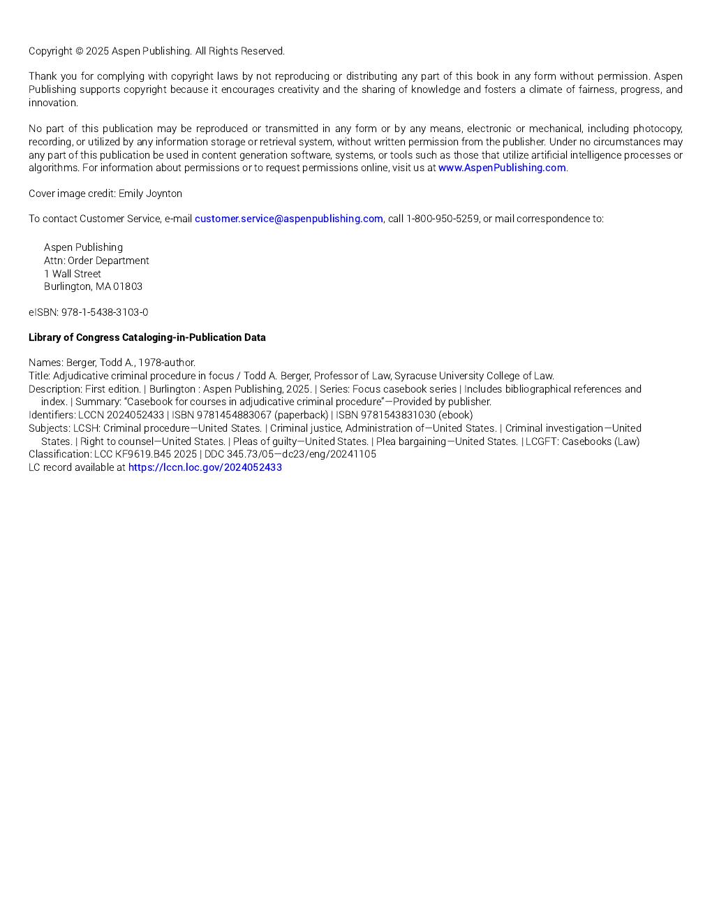 Preview page 5 of Adjudicative Criminal Procedure in Focus 1st Edition By Todd Berger