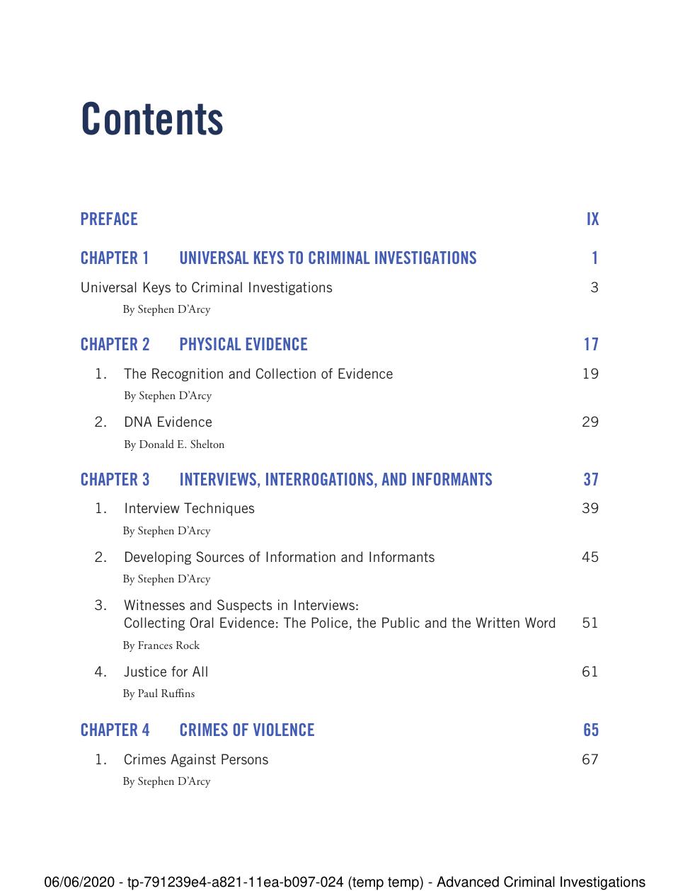 Preview page 4 of Advanced Criminal Investigations 2nd Edition By Stephen D'Arcy