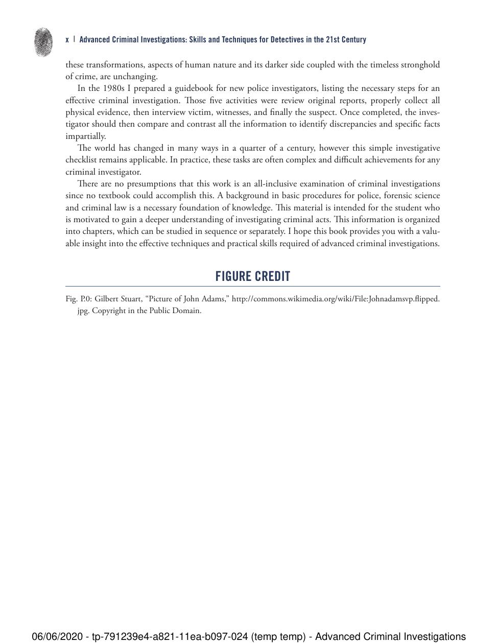 Preview page 10 of Advanced Criminal Investigations 2nd Edition By Stephen D'Arcy