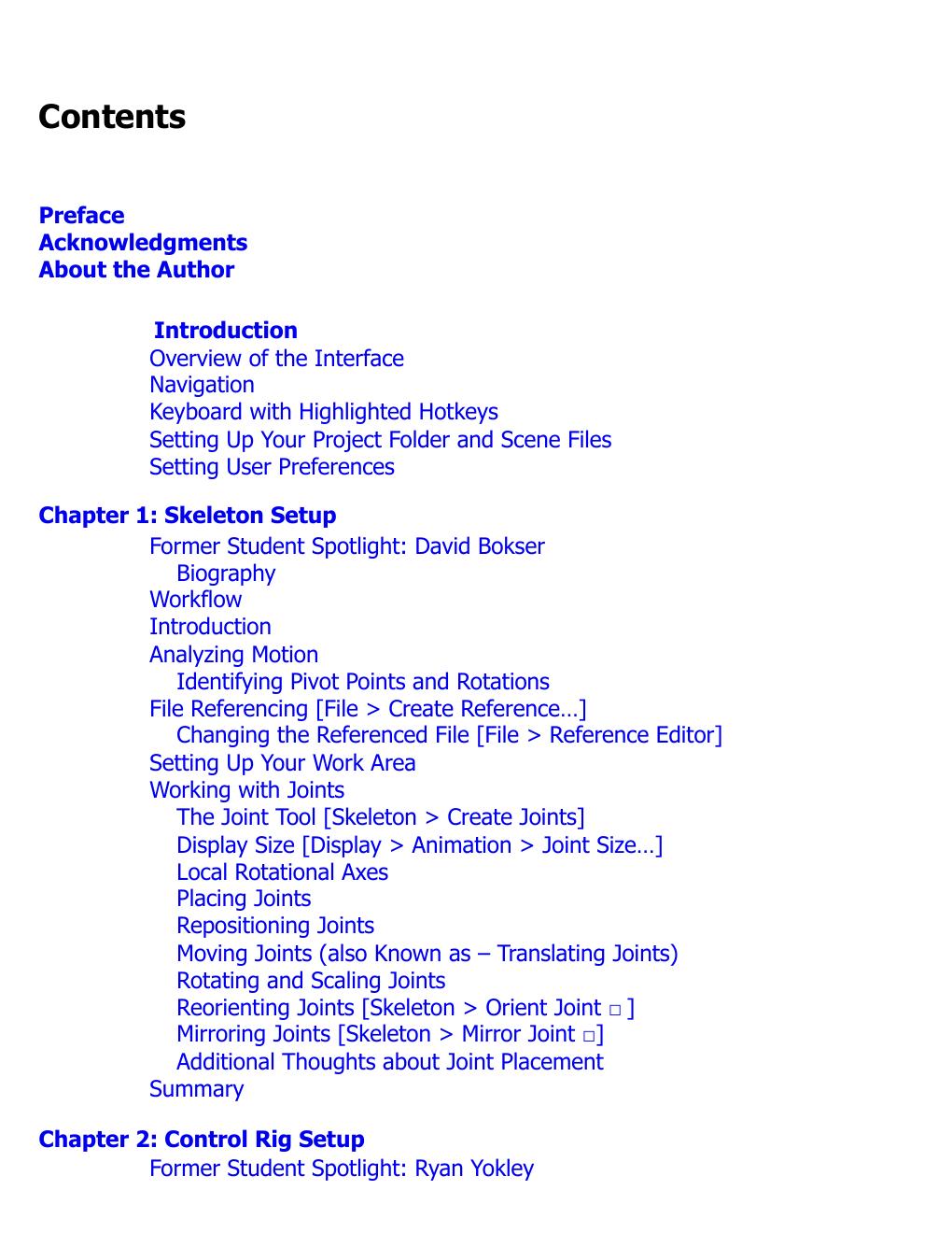 Preview page 8 of An Essential Introduction to Maya Character Rigging 2nd Edition By Cheryl Briggs